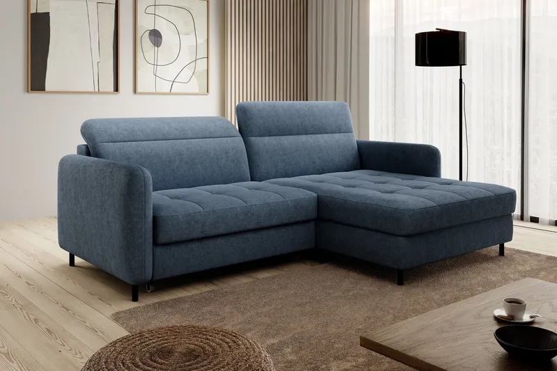 Manoti 3-sits Bäddsoffa m. Divan med Förvaring - Grå (Art.nr 1767228) — Grå