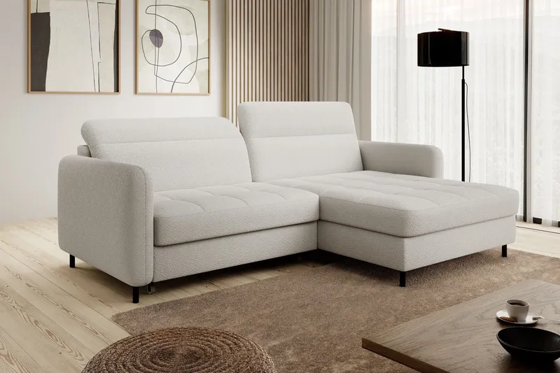 Manoti 3-sits Bäddsoffa m. Divan med Förvaring - Vit (Art.nr 1767232) — Vit