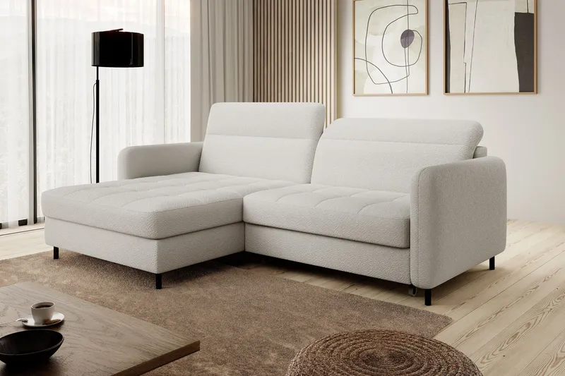 Manoti 3-sits Bäddsoffa m. Divan med Förvaring - Vit (Art.nr 1767222) — Vit