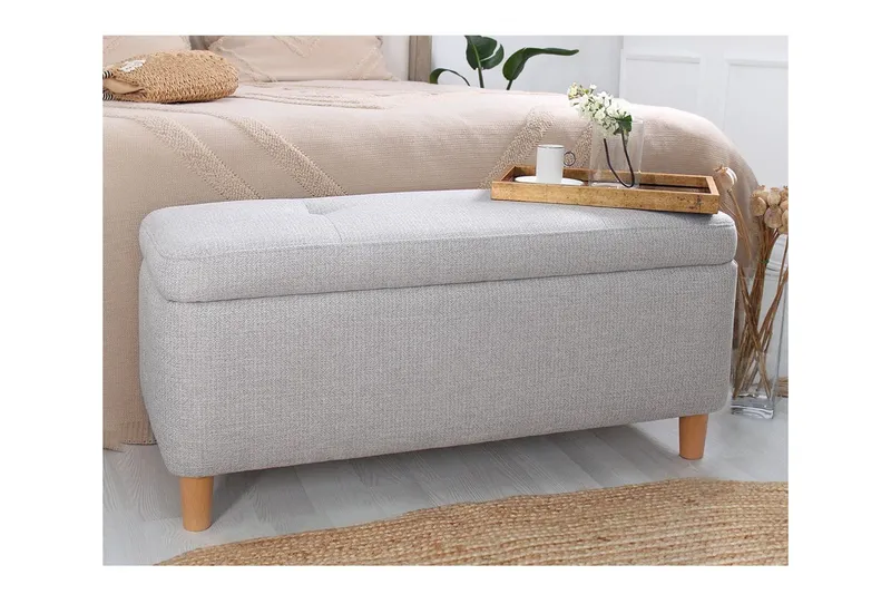 Mansi Sittpuff 100 cm - Ljusgrå — Ljusgrå