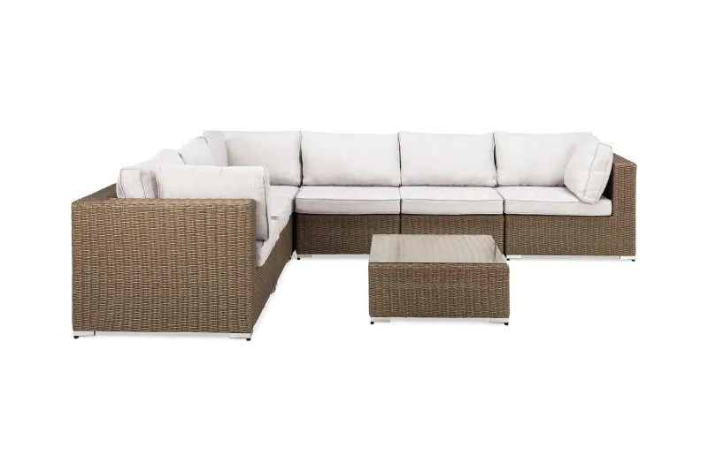 Marcus Loungegrupp - Beige / Vita dynor (Art.nr 192263) — deNoord