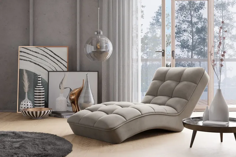 Mariya Schäslongfåtölj - Ljusgrå (Art.nr 1767098) — Ljusgrå