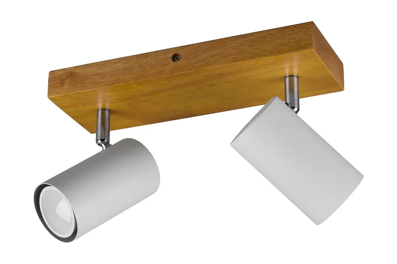 Marley spot 2L GU10 mattvit/ trä - Matt vit/Trä — Trio Lighting