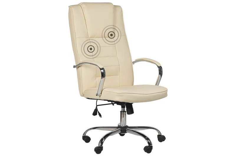 Massagestol Grandeur Beige/Silver - Beige/Silver — Beige/Silver
