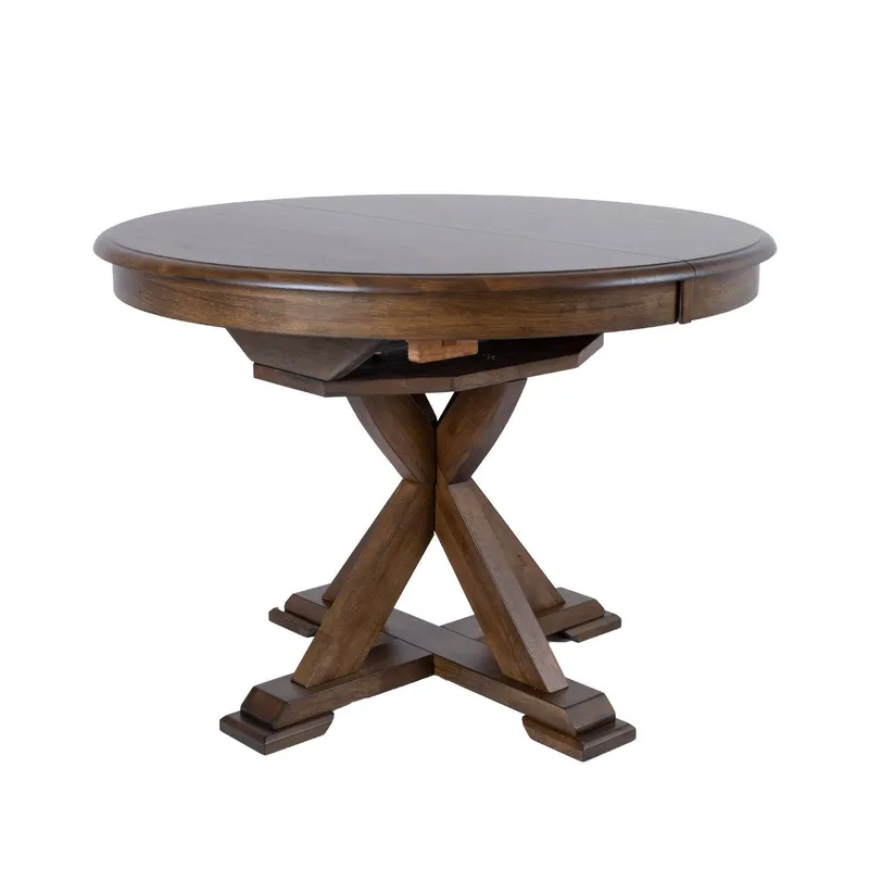 Matbord James D106+46x76 cm - Rustik ek — Rustik ek