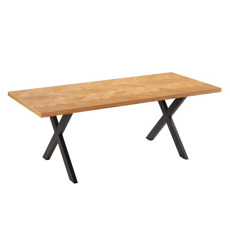Matbord Rowan 200x90x75 cm Fiskbensmönstrad - ek — ek
