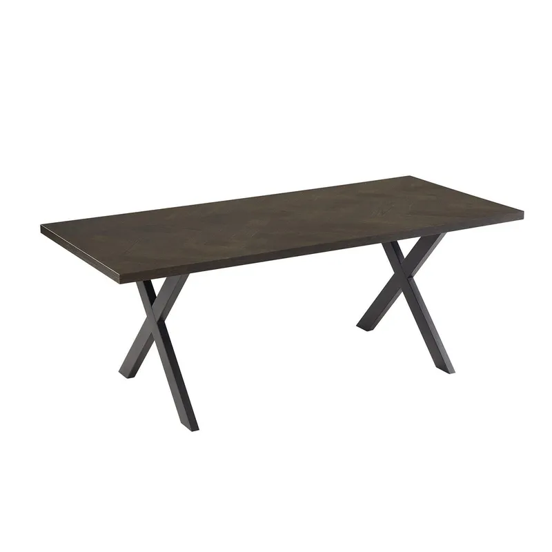 Matbord Rowan 200x90x75 cm Fiskbensmönstrad - rökig ek — rökig ek