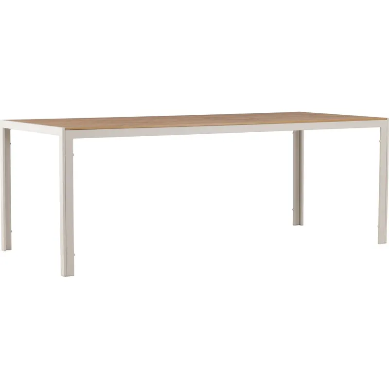 Matbord utomhus 205x90 cm | Beige aintwood & aluminium | Break — -