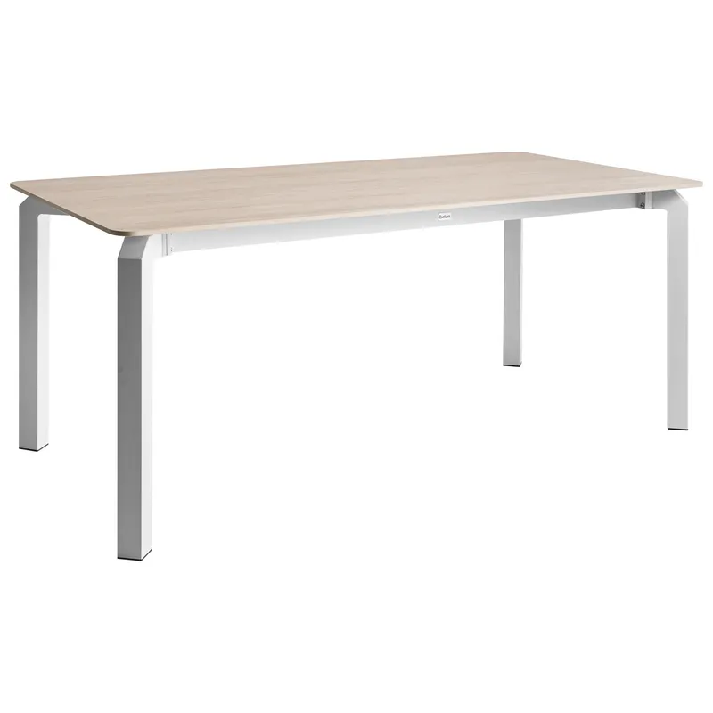 Matbord utomhus Feletto 180 cm 90 cm Sten - Beige/Vit — Beige/Vit
