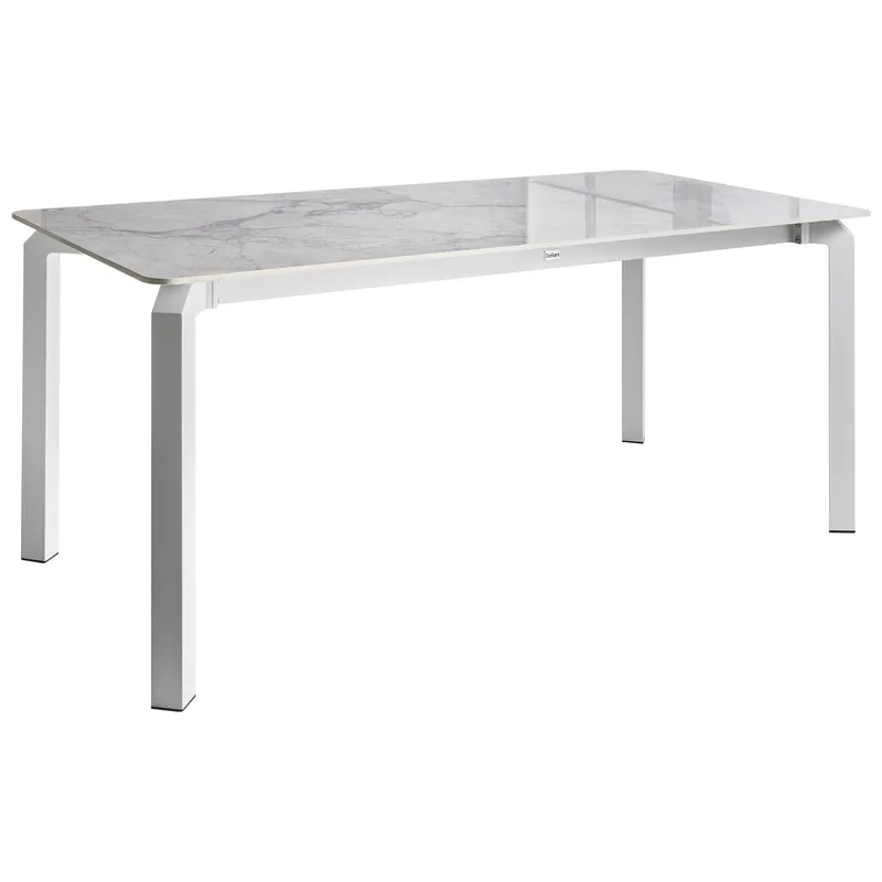 Matbord utomhus Feletto 90x180 cm Sten Vit - Vit — Vit