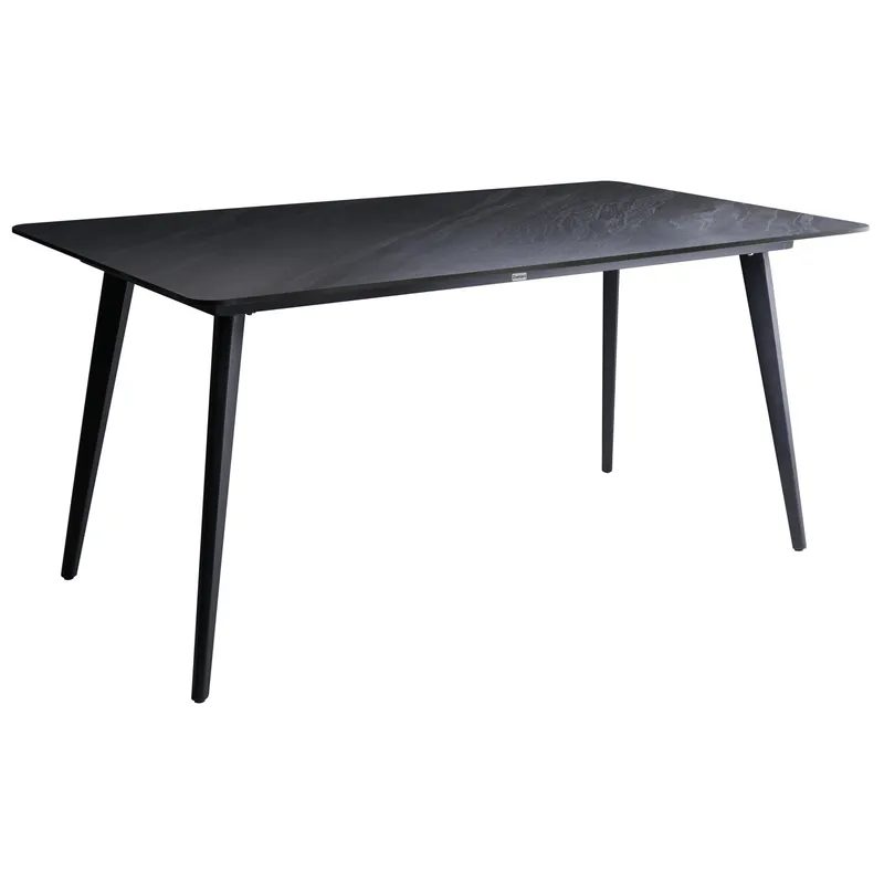 Matbord utomhus Rodallo 90x160 cm Sten - Svart — Svart
