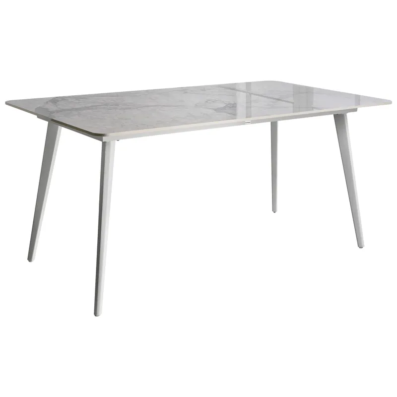 Matbord utomhus Rodallo 90x160 cm Sten - Vit — Vit
