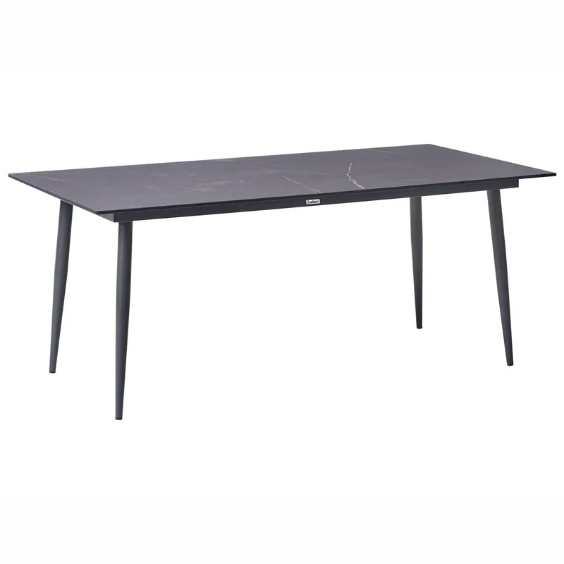 Matbord utomhus Tolentino 90x180 cm Marmoreffekt - Grå — Grå