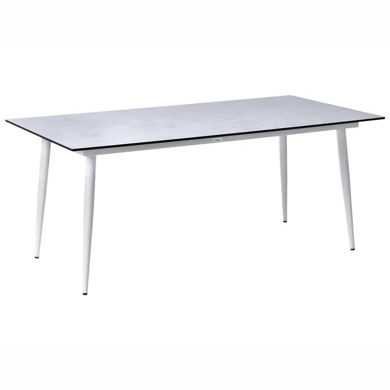 Matbord utomhus Tolentino 90x180 cm Steneffekt - Grå/Vit — Grå/Vit