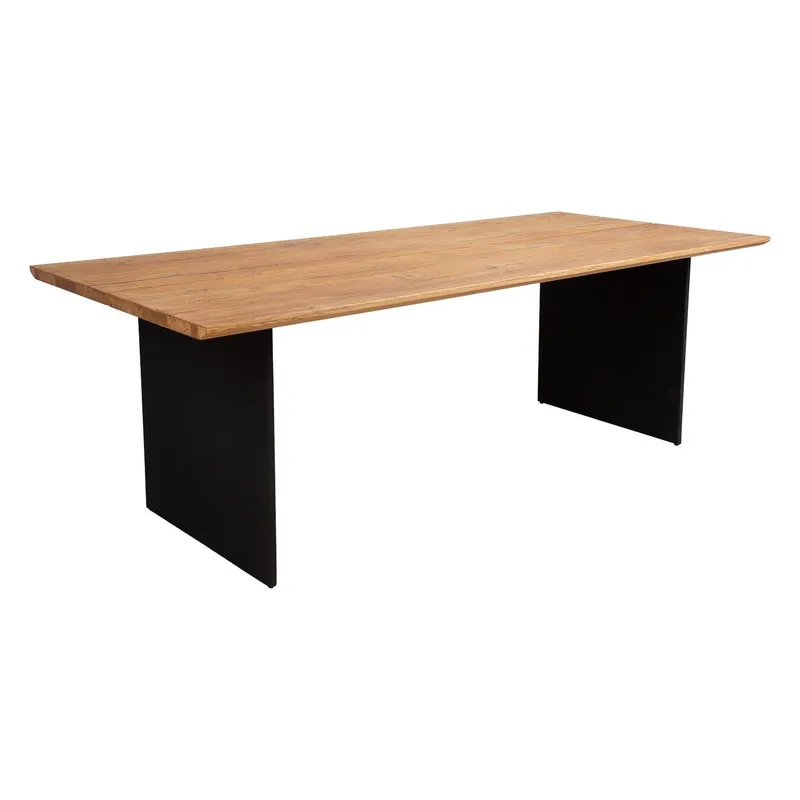 Matbord Valencia 220x100x75 cm - Ek/svart — Ek/svart