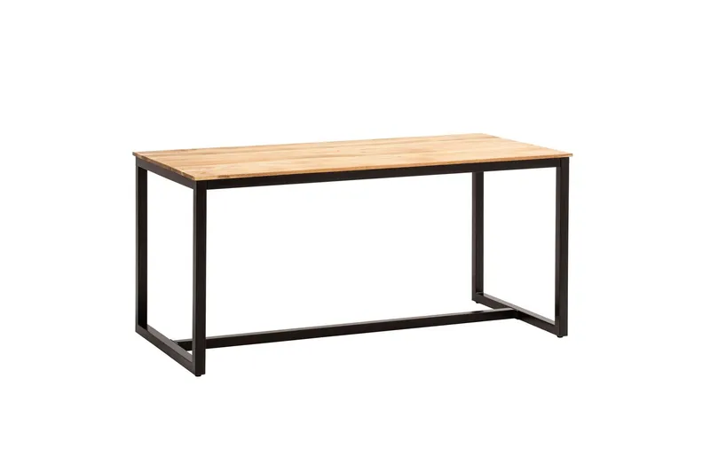 Matbord Wohnling massivt trä industriell loftstil metallbensram 180x90 cm - 180x90 cm — Wohnling