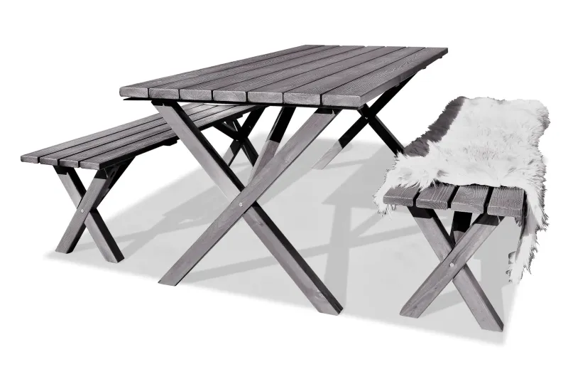 Matgrupp Utomhus Scottsdale Fasta 190 + 6 Kungshamn Stol Shabby Chic - KWA — KWA