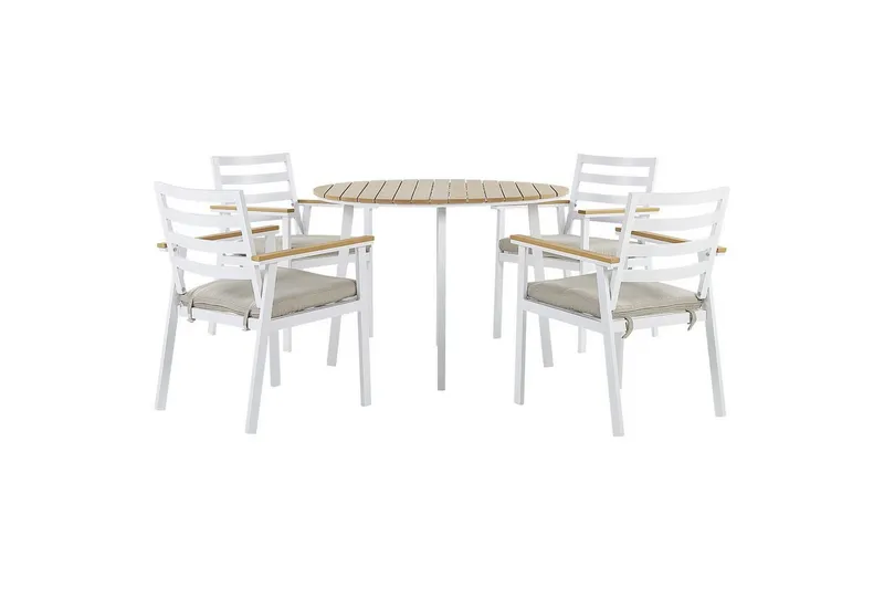Matsalsset Cavoli Vit/ljust trä/beige - Vit/ljust trä/beige — Vit/ljust trä/beige