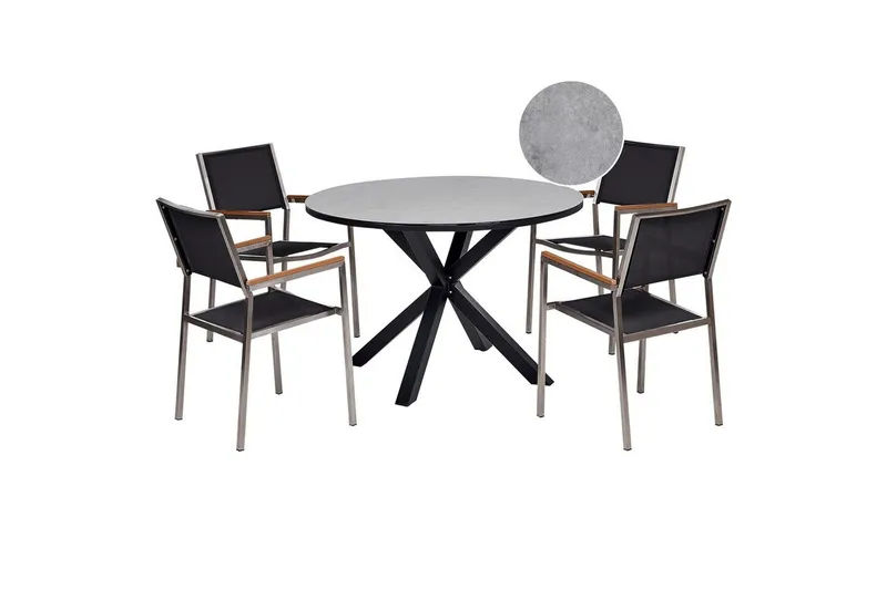 Matsalsset Maletto/Grosseto Grå/Svart/Silver - Grå/Svart/Silver — Grå/Svart/Silver