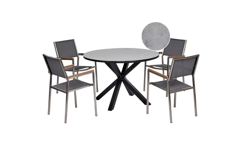 Matsalsset Maletto/Grosseto Ljusgrå/Silver/Svart - Ljusgrå/Silver/Svart — Ljusgrå/Silver/Svart