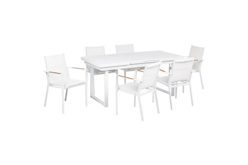 Matsalsset Valcanetto/Busseto Vit/ljust trä, 6-Sits - Vit/ljust trä, 6-Sits — Vit/ljust trä, 6-Sits