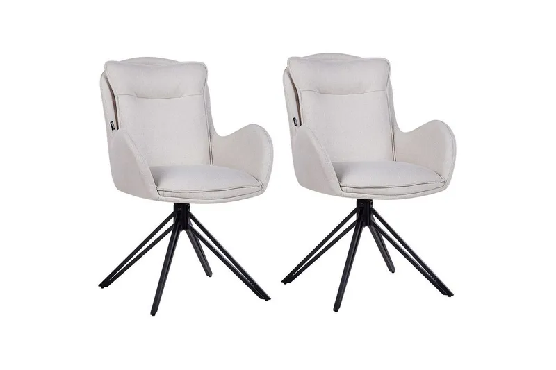 Matsalsstol Avelar set om 2 Beige-Svart - Beige-Svart — Beige-Svart