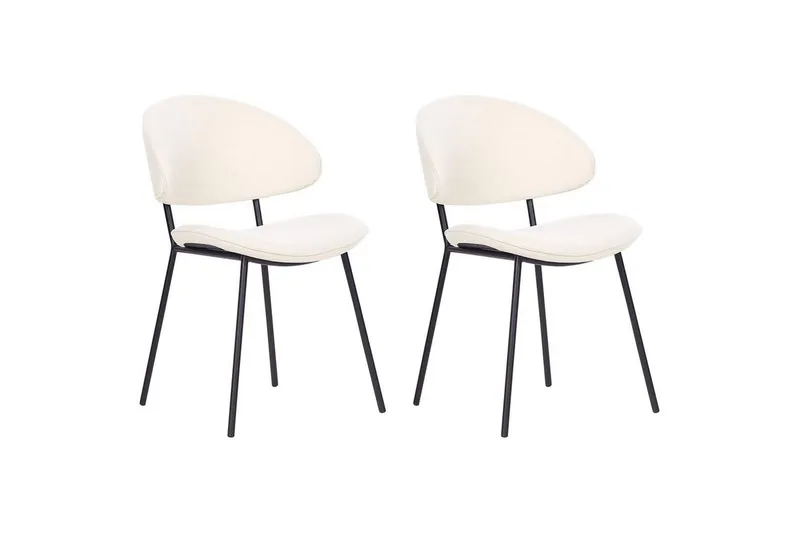 Matsalsstol Kiana set om 2 Beige - Beige — Beige
