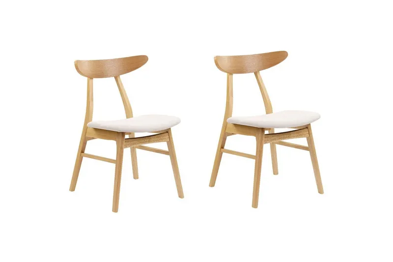 Matsalsstol Lynn set om 2 Ljus Trä-Beige - Ljus Trä-Beige — Ljus Trä-Beige