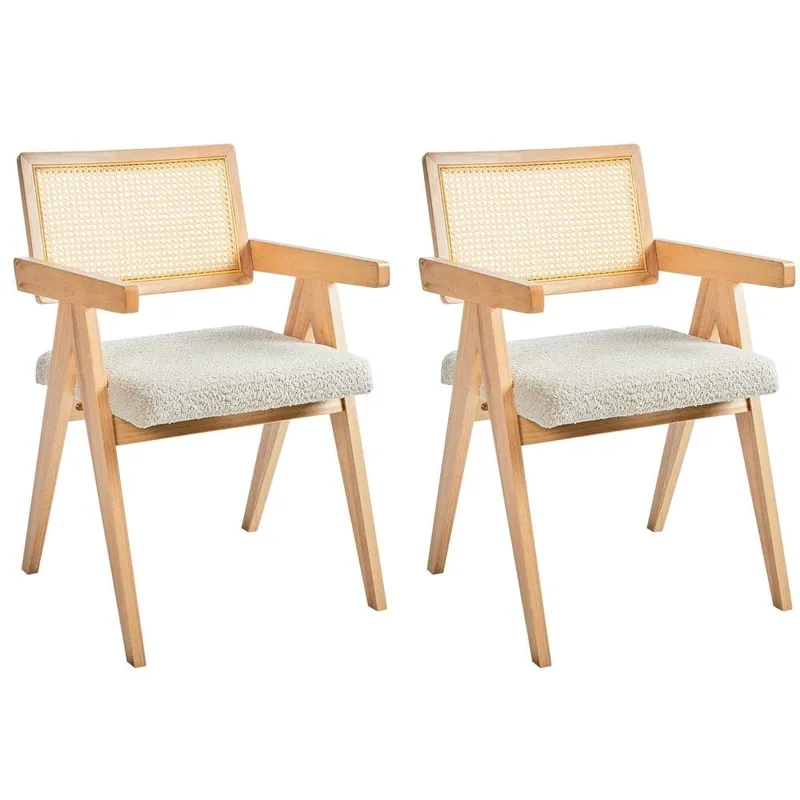 Matstol Ava 2-pack - Ljusbrun, Beige — Ljusbrun, Beige
