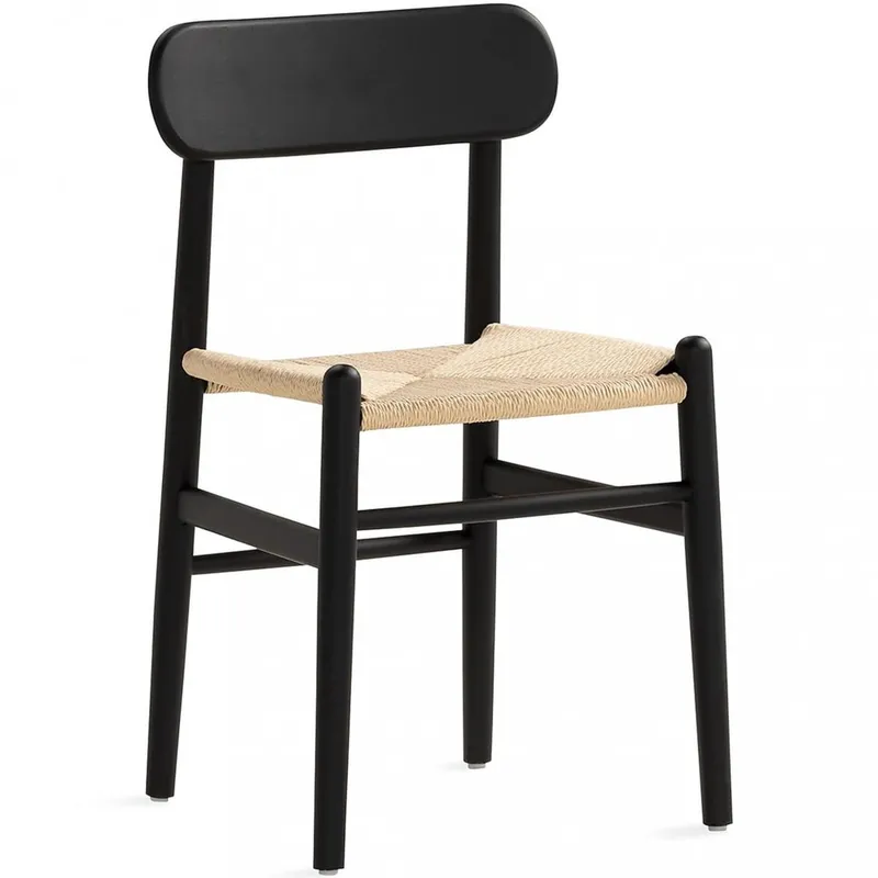 Matstol i robust trä | 2-pack | Gislöv - Svart/natur — outl1.se