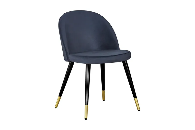 Matstol utan armstöd Concept 55 Valeri Matstol Sammet Black/Brass — Concept 55