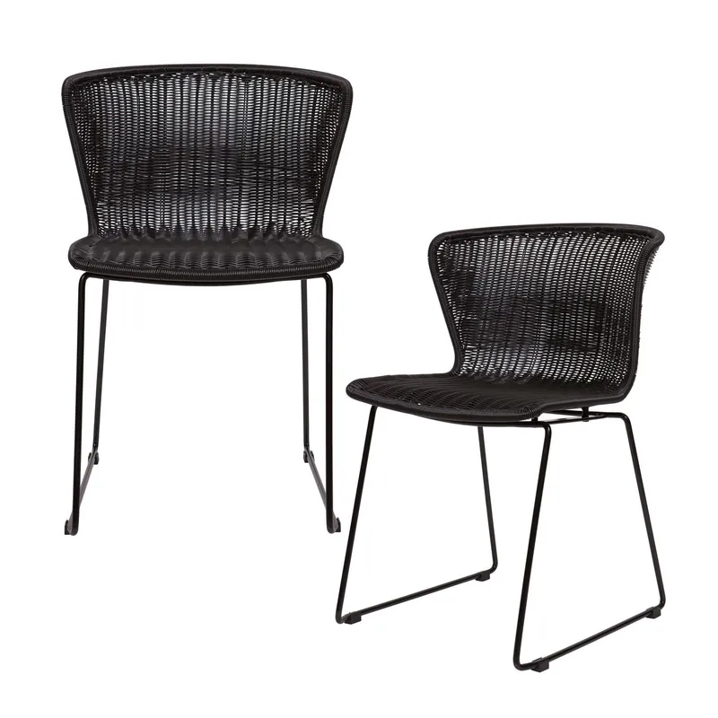 Matstol Wings 2-pack Utomhus - Svart — WOOOD