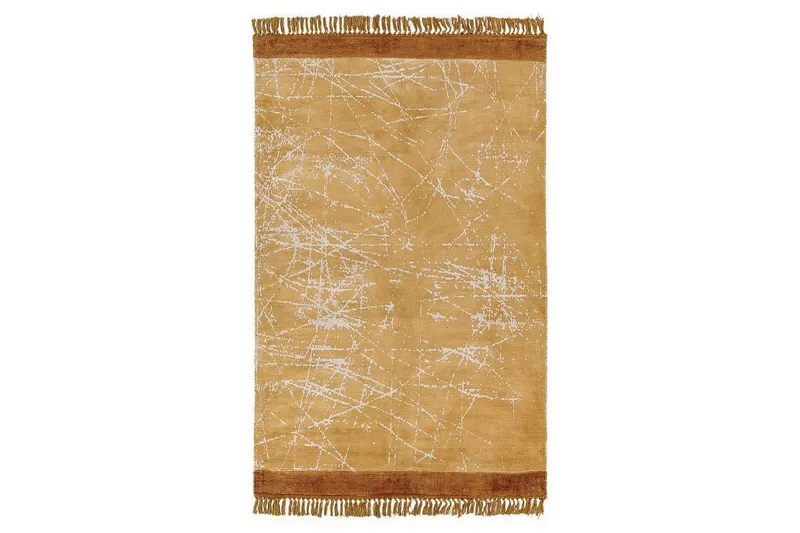 Matta Hanli - Orange, Vit, 140x200 cm — Orange, Vit, 140x200 cm