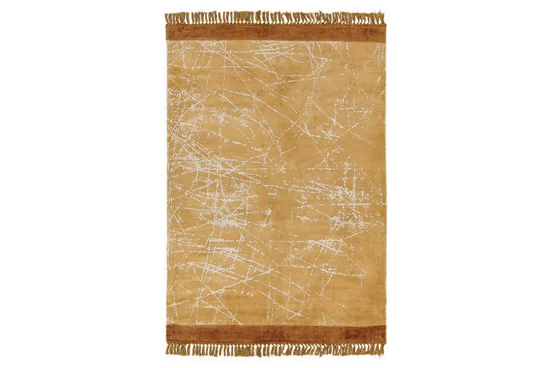 Matta Hanli - Orange, Vit, 160x230 cm — Orange, Vit, 160x230 cm