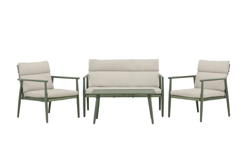 Mazzaro Soffgrupp Utomhus 4-sits - Grön/Beige — Venture Home