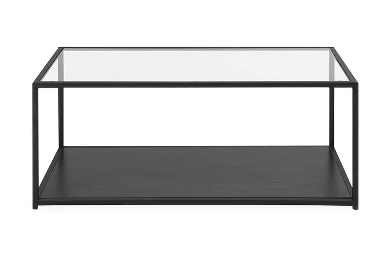 Medora Soffbord 100 cm med Förvaring Hylla - Svart — Svart