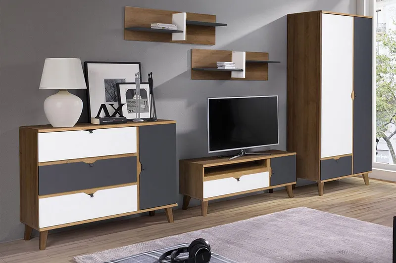 Memone Vardagsrumsset - Beige/Grå/Vit (Art.nr 498748) — Scandinavian Choice