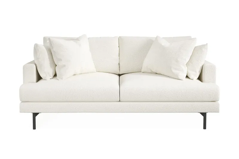 Menard 3-sits Djup Soffa i Bouclé - Vit — Scandi Days