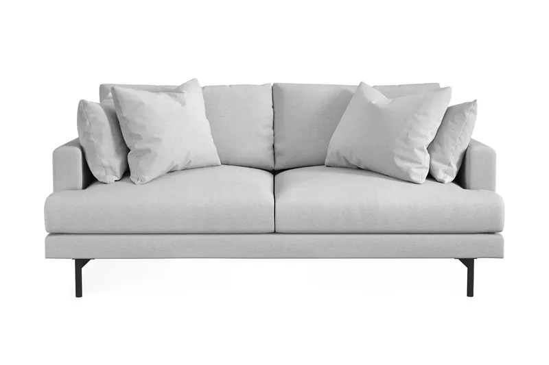 Menard 3-sits Djup Tygsoffa - Ljusgrå (Art.nr 1481490) — Ljusgrå
