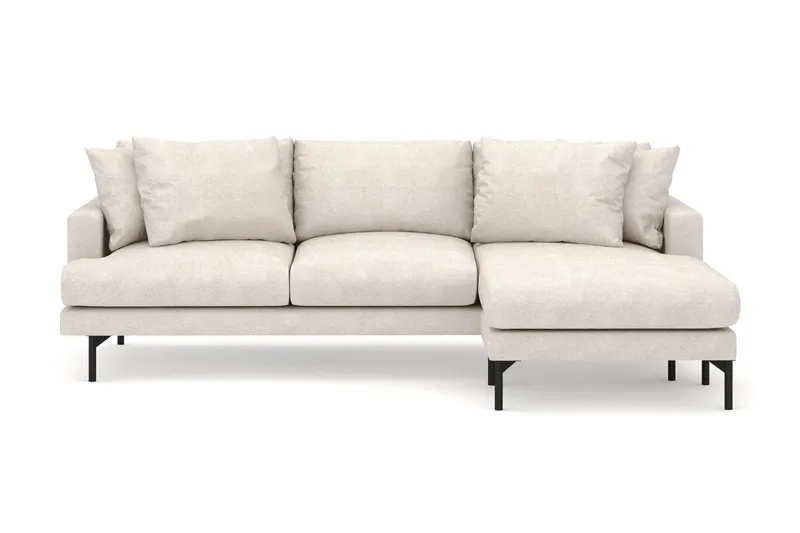 Menard 3-sits Högervänd L-formad Divansoffa i Tyg - Beige (Art.nr 3098248) — Beige