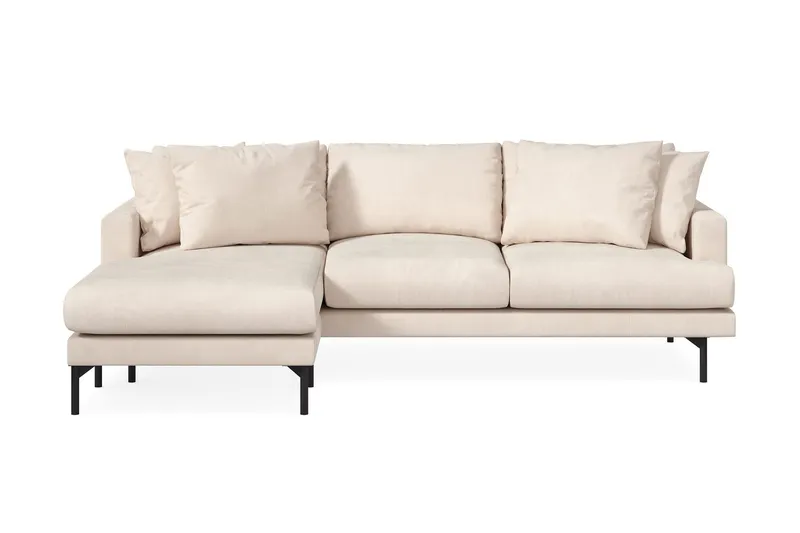 Menard 3-sits Vänstervänd L-formad Djup Divansoffa i Manchester - Beige — Scandi Days