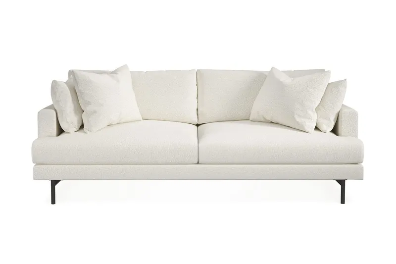 Menard 4-sits Djup Soffa i Bouclé - Vit — Scandi Days