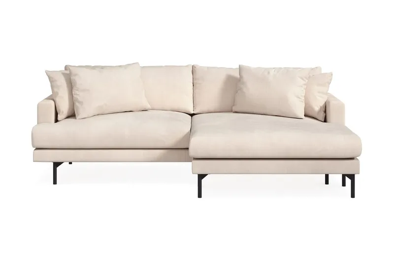 Menard 4-sits Högervänd L-formad Divansoffa i Manchester - Beige — Beige