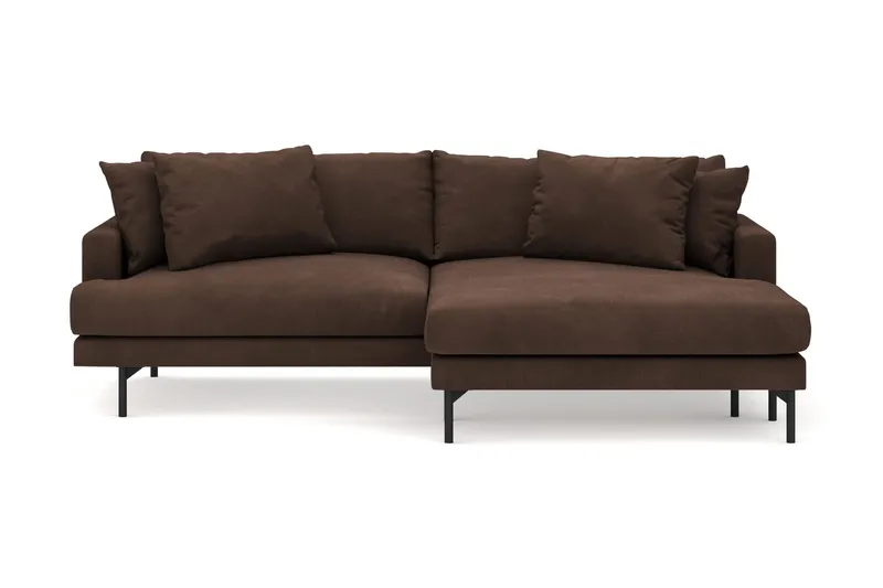 Menard 4-sits Högervänd L-formad Divansoffa i Manchester - Brun (Art.nr 3098240) — Brun
