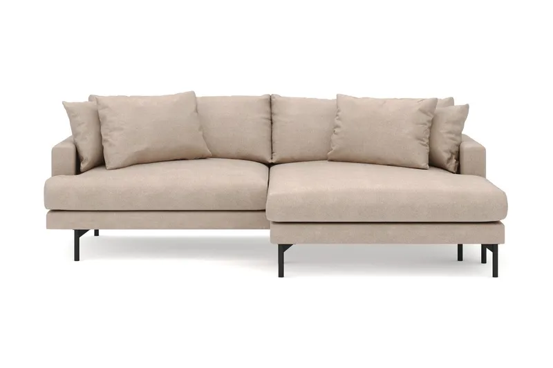 Menard 4-sits Högervänd L-formad Divansoffa i Tyg - Beige (Art.nr 3098267) — Beige