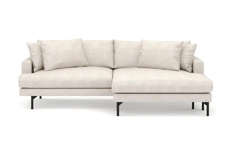 Menard 4-sits Högervänd L-formad Divansoffa i Tyg - Beige (Art.nr 3098257) — Beige