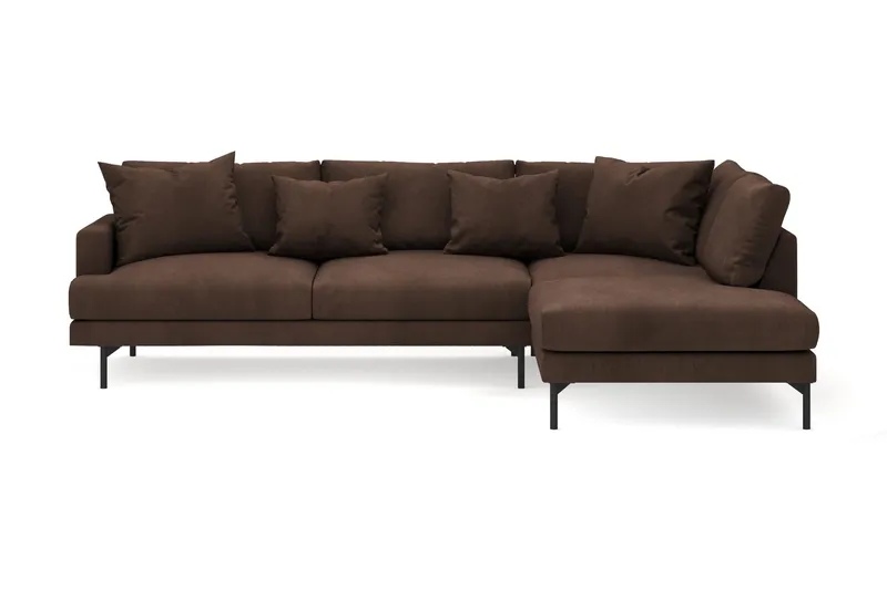Menard 4-sits Högervänd L-formad Djup Schäslongsoffa i Manchester - Brun (Art.nr 3098235) — Brun