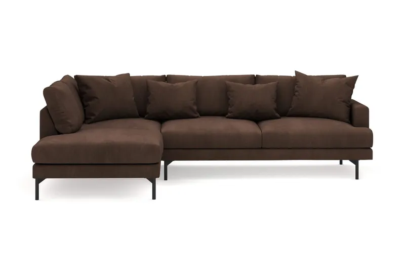 Menard 4-sits Vänstervänd L-formad Djup Schäslongsoffa i Manchester - Brun (Art.nr 3098223) — Brun