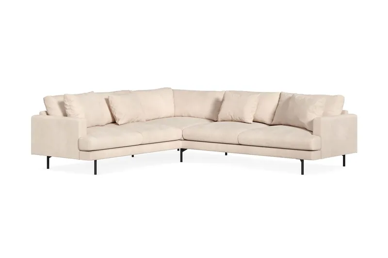 Menard 6-sits Vänstervänd L-formad Hörnsoffa i Manchester - Beige — Beige