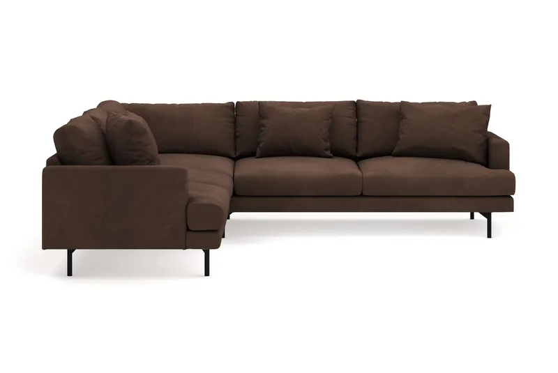 Menard 6-sits Vänstervänd L-formad Hörnsoffa i Manchester - Brun (Art.nr 3098239) — Brun